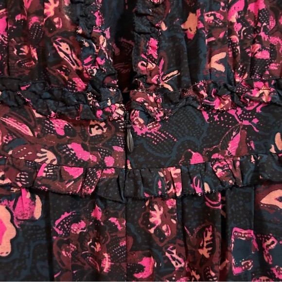 Ulla Johnson Amora Tie Back Floral Ruffle Midi Dress 6 - Picture 10 of 16